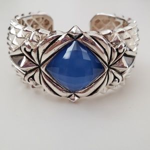 Stephen Webster Sterling Silver Superstud Blue Agate Doublet Cuff Bracel…